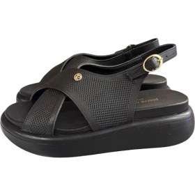 Resim Pierre Cardin Çift Bantlı Topuklu Anatomik Bayan Sandalet 