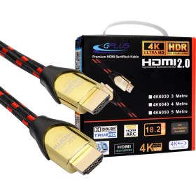 Resim Gplus 4K60 2 Metre HDMI 2.0 18 Gbps 4K Ultra Hd Premium Sertifikalı 4K 60Hz 26 AWG D-Hdr Hdcp 2.2 Earc Destekli 18 Gbps Yüksek Çözünürlüklü HDMI 2.0 Görüntü Kablosu 4K6020 2 Metre 