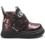 Resim Hakiki Deri Kürklü Unisex Çocuk Klasik Bot 769kxa140 Bordo 