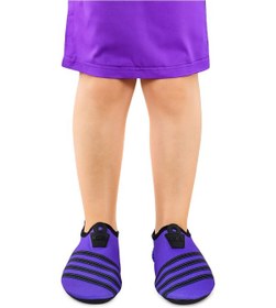 Resim Kiko Kids Enigma Havuz Plaj Kız Çocuk Deniz Ayakkabısı 7501 Mor - Siyah Mor - Siyah 