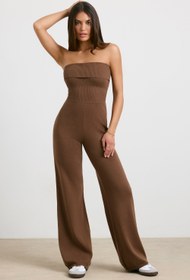 Resim Espresso'Da Tıknaz Örgü Tekme Flare Unitard - XXS 