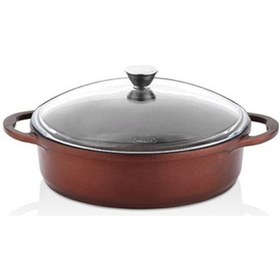 Resim Falez Sedef 24 CM Döküm Karnıyarık Tencere Sdf1005 