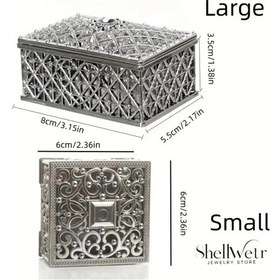 Resim Lunessa Gümüş Renk Mini Takı Kutusu Sevgililer Günü , Annenize Verilecek En Güzel Hediye 