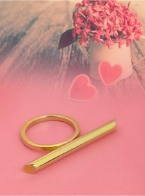 Resim Kuyumcudukkani Elişi Çubuklu Taşsız Yüzük-10359-g Gold 