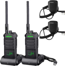 Resim RT86 Uzun Menzilli Telsiz, 2’li Set, Hoparlör Mikrofonlu, 2600 mAh Batarya, Kablosuz Klon 