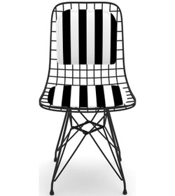 Resim Knsz kafes tel sandalyesi 1 li mazlum syhtuan sırtminderli ofis cafe bahçe mutfak 