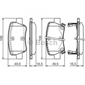 Resim Bosch 0986494403 Arka Fren Balatası Toyota Avensis 