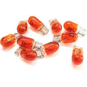 Resim 12V T10 W5W Dipsiz Park Gösterge Ampulü 10 Adet Turuncu Dipsiz P N11.557 