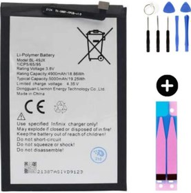Resim İnfinix Hot 30 Play Bl-49jx Uyumlu Güçlendirilmiş İthal Pil + Montaj Seti 