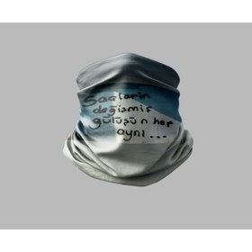 Resim Buffalo Duvar Yazısı Tasarımlı Motorcu Buff Maske Outdoor Boyunluk Unisex Bandana 