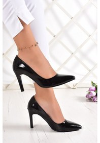 Resim Erkan Saçmacı Gowa Siyah Rugan Klasik Stiletto 9 Cm. 