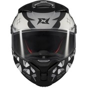 Resim Axxis Fenıx Angry Face B2 Şeffaf Vizörlü Kapalı Kask Black Grey Matt 