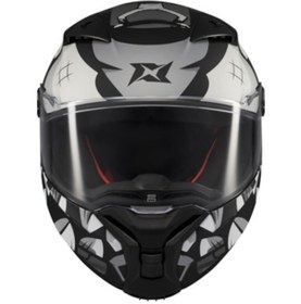 Resim Axxis Fenıx Angry Face B2 Şeffaf Vizörlü Kapalı Kask Black Grey Matt 