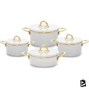 Resim Neva N3145 Lilyum Gold Graye Tencere Seti 