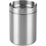 Resim Dashanshop Rüzgara Dayanıklı Paslanmaz Çelik Silvery Küllük Kapaklı Ev Ofis Araç Dekoru 