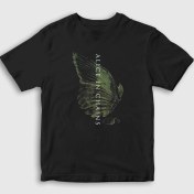 Resim Presmono Unisex Çocuk Siyah Wings Alice In Chains T-Shirt 