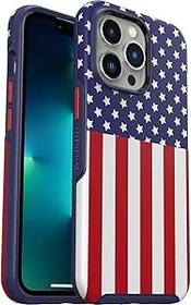Resim OtterBox iPhone 13 PRO için MagSafe ile Simetri Kılıf (NOT 13, Mini, PRO MAX) Perakende Olmayan Ambalaj - (Amerikan Bayrağı) 