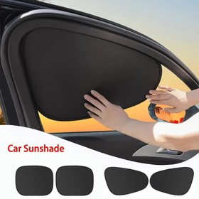 Resim 2/4 adet Elektrostatik Abosotton Araba Güneşlik Perde Kapak - Yan Pencere için UV Koruyucu, Isı Engelleyici, Polyester Malzeme, Yaz Araba Aksesuarları, Araba Güneşlik 