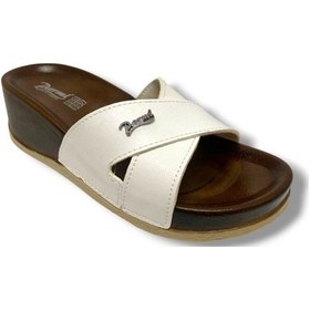 Resim Parmi 22105-25 Anatomik Dolgu Topuk Kadın Terlik Beyaz 