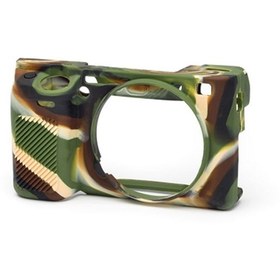 Resim EasyCover Sony A6000 A6100 A6300 A6400 Silikon Kılıf Kamuflaj 