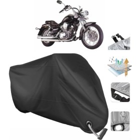 Resim Autolion Lifan LF250-B Motosiklet Branda (Bağlantı, Kilit Uyumlu)-Siyah 