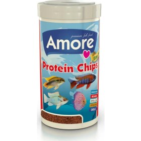 Resim Amore Protein Chips 250 ml Pro Cips Immune Protect Omega-3 Malawi Cichlid Balık Yemi 