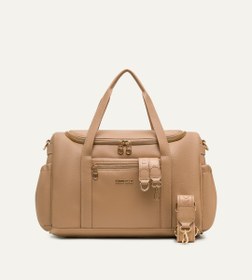 Resim Serena Vizon E. Deri Gold Bebek Çantası 