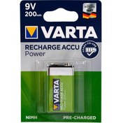 Resim Ata Elektronik Varta 9 Volt Şarjlı Pil 200 Mah 9 Volt Kare Yassı Pil Sensör Pili 