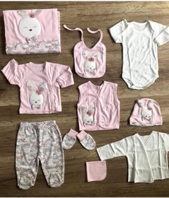 Resim CFR Kız Bebek Layette Sevimli Tavşan 10 Lu 0-3 Ay Hastane Çıkışı Seti 100647 