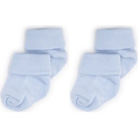 Resim Novibaby 2'li Bambu Bebek Çorap I Dusty Blue I 0 6 Ay I Mavi Yenidoğan Bebek Çorabı Çok Renkli 