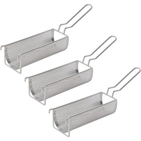 Resim Cecilee3 3x Paslanmaz Çelik Kızarmış Sepet Uzun Kızartma Patates Cipsi Kabı Patates Kızartması Için En Iyi Patates Cipsi Sıkacağı Mutfak Aracı (Yurt Dışından) 