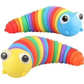 Resim 18.5cm Tırtıl Sallanan Oyuncak --- Gökkuşağı Tırtıl 