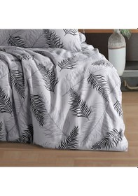 Resim Tek Kişilik Nevresim Takımı 160x220cm 2 Yastık Kılıfı Lastikli Çarşaflı 100x200+30 Gri 