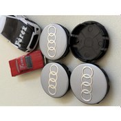 Resim Audi Gri Jant Kapak Arması Seti 4 Lü 3m 3d Abs 