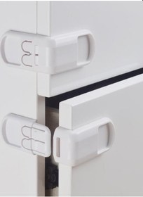 Resim Bebek Çocuk Kapı Kilit Köşe Koruma Dolap Kilidi 2'li Çok Renkli 