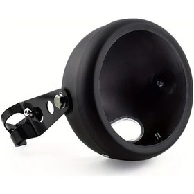 Resim Dashanshop Siyah Metal 35-43mm Ön Fork Bağlantılı 5.75 Inç Motosiklet Far Kutusu 