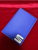 Resim ATTA PAZARLAMA Kabartmalı Pleksi Mavi Deri Seat Markalı Ruhsatlık, Ruhsat Kılıfı, Ruhsat Cüzdanı, Ruhsat Kabı 