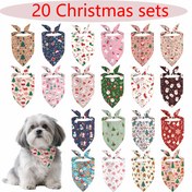 Resim 20 adet Festive Noel Köpek Bandanası - Noel Baba, Şeker ve Ağaç Desenleri, Polyester, Sadece Elde Yıkama, Tüm Irklar İçin İdeal, Tatil Kutlamaları İçin Mükemmel, Noel Köpek Aksesuarları, Köpek Noel Bandanası, Köpek Eşarpı / Saç Bandı / Boyunluk 