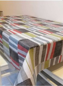 Resim Elyaflı Pvc Muşamba - Desenli Silinebilir Masa Örtüsü Fnt12232 Renkli 