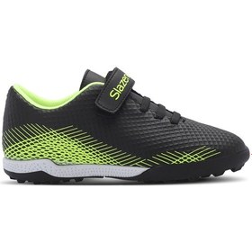 Resim Slazenger CULTURAL Çocuk Halı Saha Siyah / Yeşil Futbol Ayakkabısı 