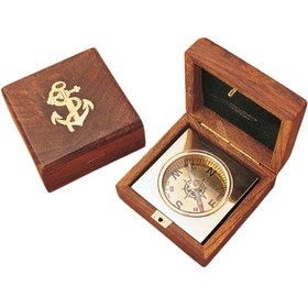 Resim Denizcilik Grubu-marine Pirinç Aksesuar-kutulu Pusula-7,5x8x4 Cm 