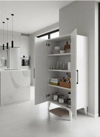 Resim Aruat 4 Raf'lı Çok Amaçlı Kullanım Sunan Kapaklı Dolap 35 110 Beyaz 