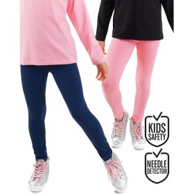 Resim Lacivert ve Pembe Kız Çocuk 2'li Paket Tayt 