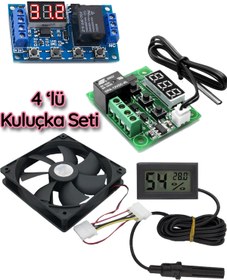 Resim usmtekno 4'lü Kuluçka Makinesi Seti Dijital,zamanlayıcı Kuluçka Termostatı, Nem Ölçer,fan 