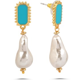 Resim PORTOFINO TURQUOISE BAROQUE PEARL EARRINGS 