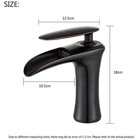 Resim İsaoğlu Yapı Siyah Lavabo Bataryası Şelale Doğal Akışlı Musluk Mat Siyah Lavabo Musluğu Siyah 
