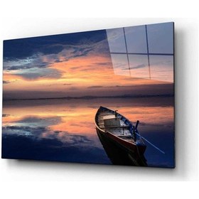 Resim Miyrem Glasses Collection -a1^ Günbatımı Manzara Cam Tablo 