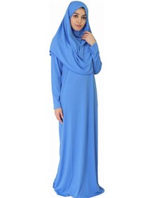 Resim Zehranaz Namaz Elbisesi Gök Mavisi Fermuarsız Namaz Elbisesi 