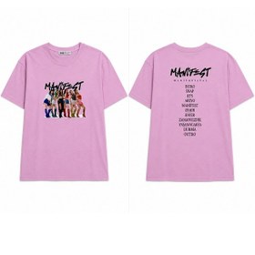 Resim Bilge Trend Manifest , Kız Çocuk , Pamuklu Penye , Pembe Yazlık T-shirt 