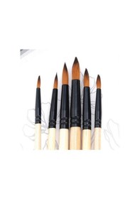 Resim Rich Fırça Seti Yuvarlak Uç 6 Lı Set Sentetik Fırça 